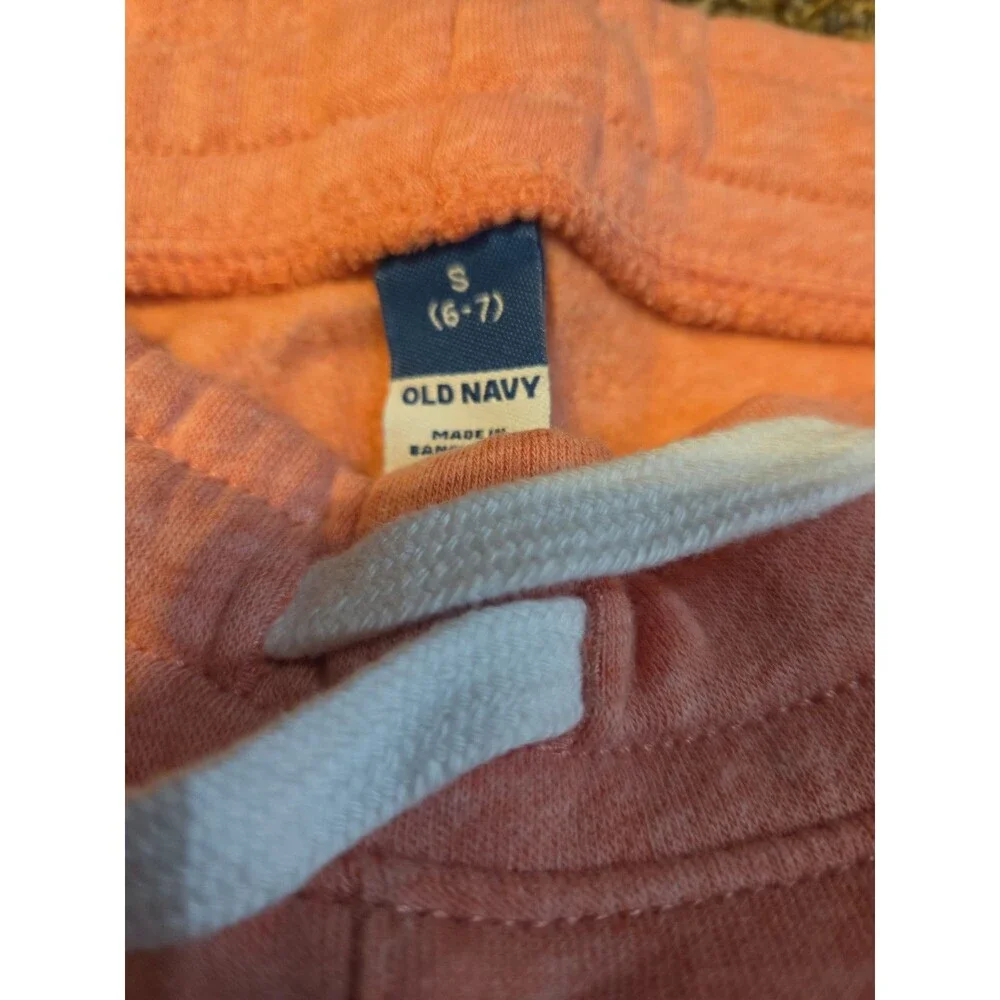 Old Navy Kids Joggers Size S 6-7 Green and Peach NWT New
